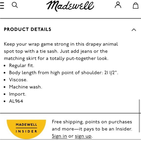 Madewell Sash-Tie Wrap Top in Painted Spots - Animal Print - Picture 3 of 11